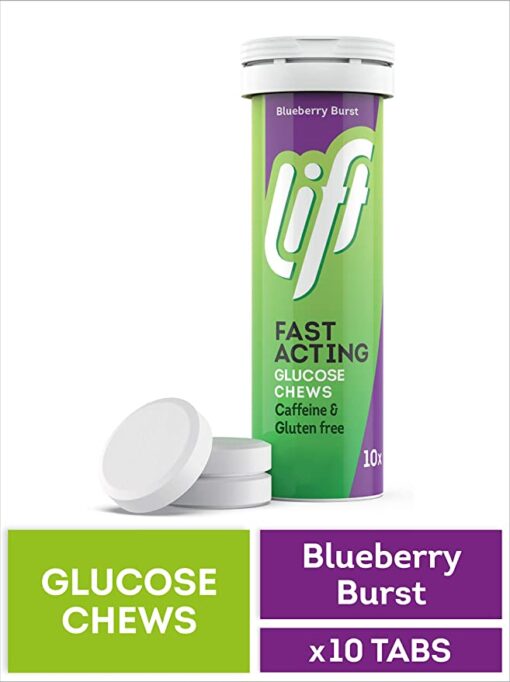 Lift Fast-Acting Glucose Tablets - Blueberry 10-Tablet Tubes