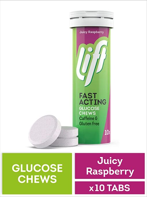 Lift Fast-Acting Glucose Tablets - Raspberry 10-Tablet Tubes