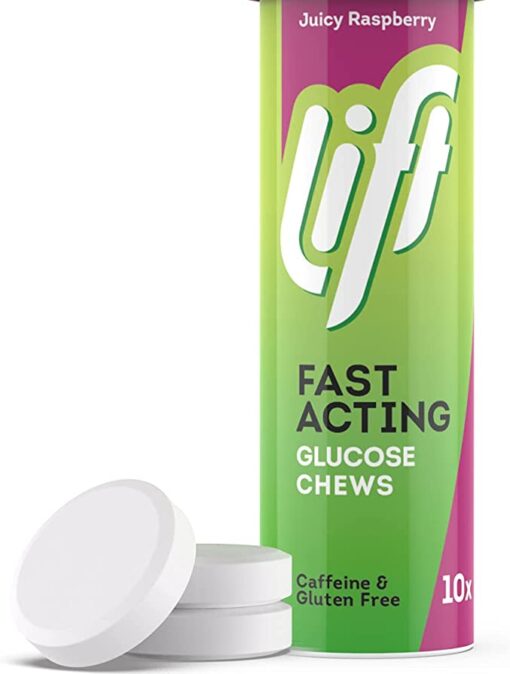 Lift Fast-Acting Glucose Tablets - Raspberry 10-Tablet Tubes - Image 2