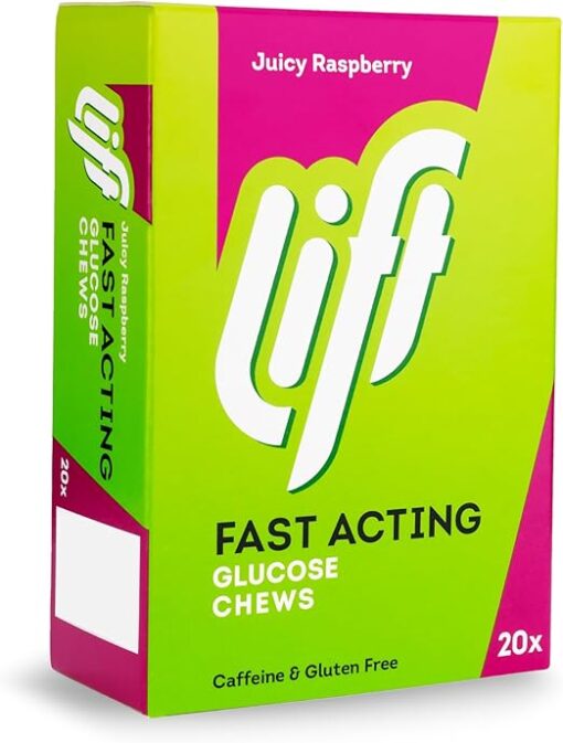 Lift Individually Wrapped Fast-Acting Glucose Chewable Tablets Raspberry 20 Tablets - Image 3