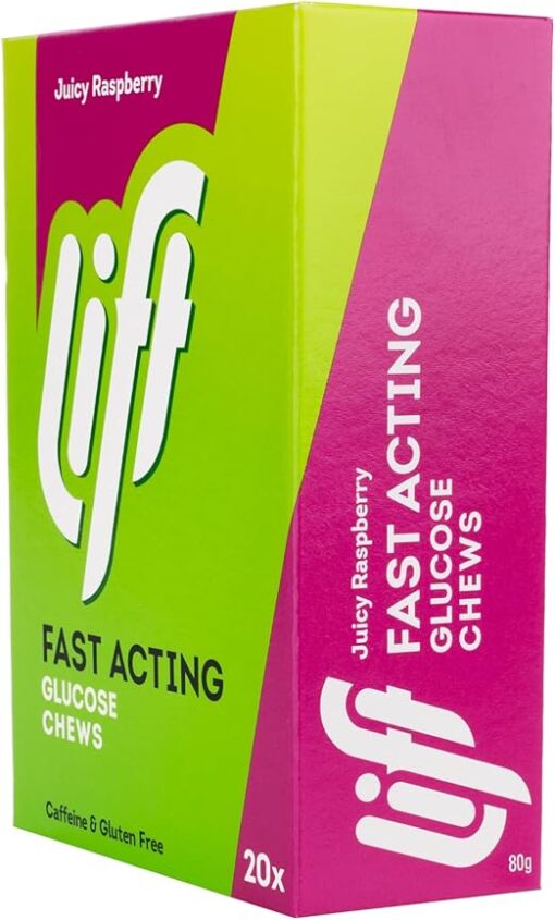 Lift Individually Wrapped Fast-Acting Glucose Chewable Tablets Raspberry 20 Tablets - Image 2