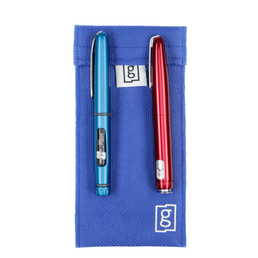 Glucology Cooling Pouch Duo | 2 Pen Pouch | Blue - Image 2