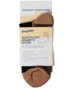Alternative view of Glucology Diabetes Copper Based Classic Socks | Black | Size 36 - 41