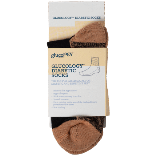 Glucology Diabetes Copper Based Classic Socks | Black | Size 36 - 41 - Image 2