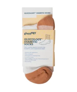 Alternative view of Glucology Diabetes Copper Based Classic Socks | White | Size 36 - 41