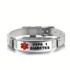 Stainless Steel Bracelet, Red Alert Type 1 Emergency Wristband